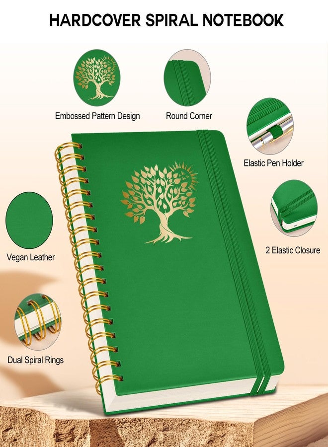 PERCUN Large Spiral Notebook with 300 Numbered Pages - A4 Spiral Journal for Writing, College Ruled Lined Pages, Work & School Notebook for Men & Women,hardcover Leather Notebook - 8.5" x 11" - Image 3