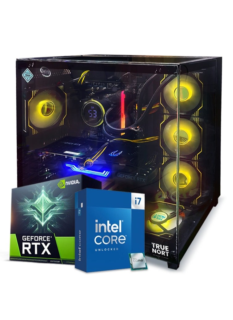 Truenort - Black Mamba  Gaming PC, Intel Core i7-12700F ,RTX 4060 , 16GB RAM, 1TB SSD , Window 11 Pro, TRUENORT RGB Black Case - Image 1
