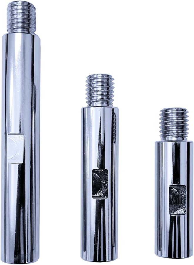 erorex 3Pcs Extension Rod 5 8 Inch 11 Shaft Polishing Beauty Tool For 5 8 Inch 11 Thread Water Grinder Polishing Machine 125 Angle Grinder Car Polishing Accessories 80Mm100Mm 140Mm - Image 1