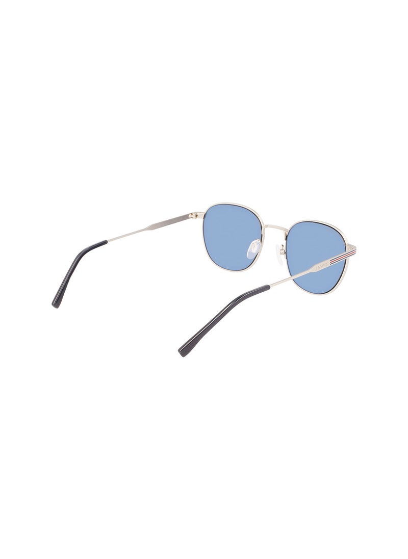 LACOSTE - نظارة شمسية بيضاوية معدنية كاملة الحواف طراز L251S 5220 (012) - Image 1