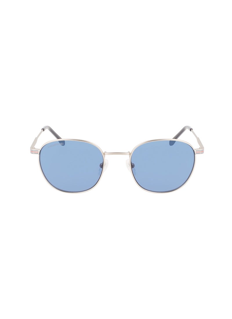LACOSTE - نظارة شمسية بيضاوية معدنية كاملة الحواف طراز L251S 5220 (012) - Image 1