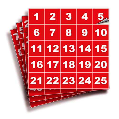 iSYFIX Red Consecutive Number Stickers – 1 to 100, 1.5-inch, 1 Set – Vinyl Self Adhesive Premium Decal, Ideal for Inventory, Storage, Organizing, Boxes, Bins, Toolbox, Lockers & More, Indoor/Outdoor - Image 1