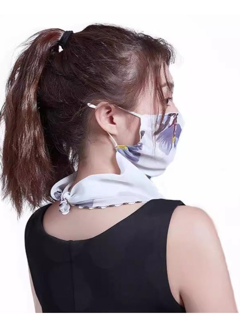 Etertoyle Sun Protection Face Mask Neck Gaiter Breathable Chiffon Veil Bandanas Scarf for Women Outdoor Activities - Image 2