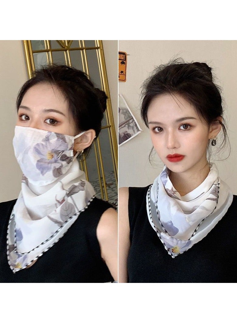 Etertoyle Sun Protection Face Mask Neck Gaiter Breathable Chiffon Veil Bandanas Scarf for Women Outdoor Activities - Image 3