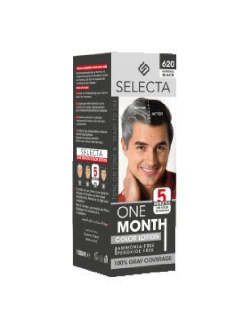 Selecta Hair Dye (Natural Black 620) For One Month 100 ML - Image 2