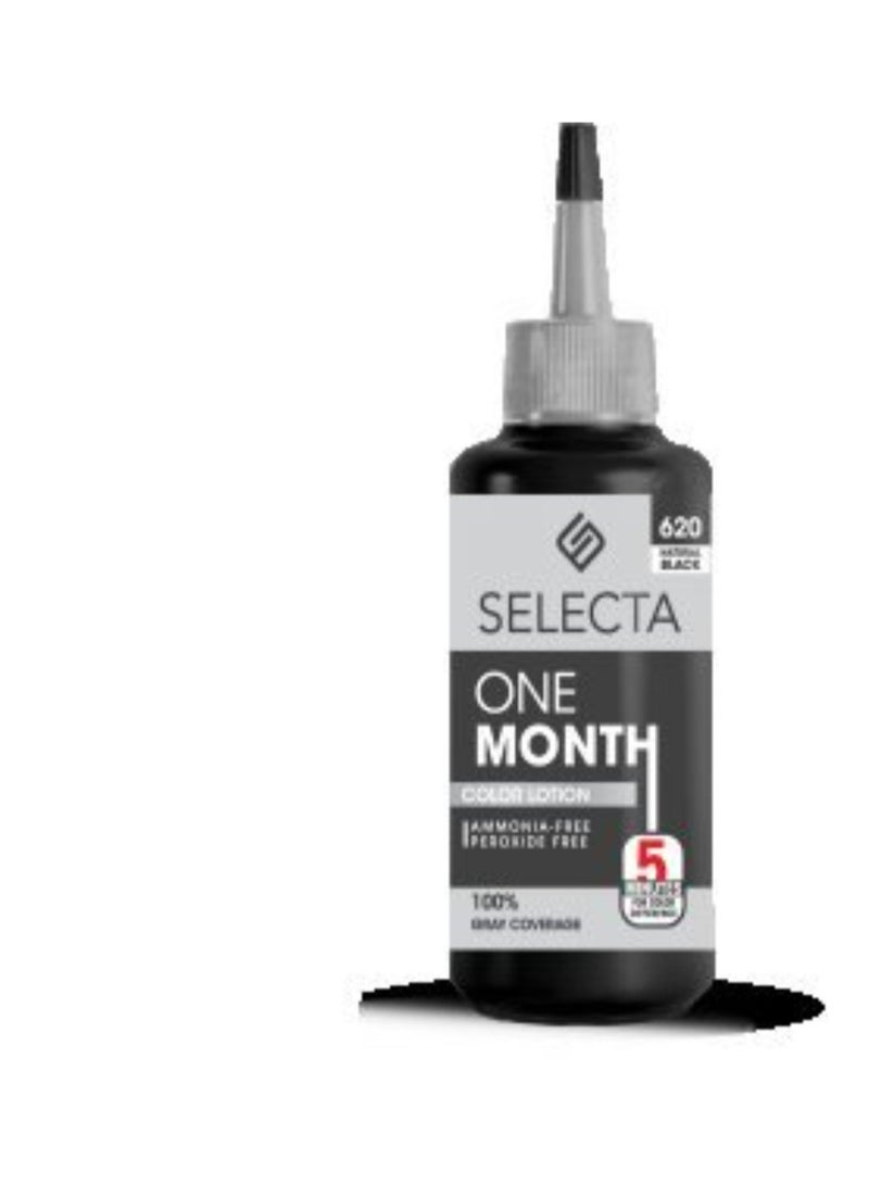 Selecta Hair Dye (Natural Black 620) For One Month 100 ML - Image 1
