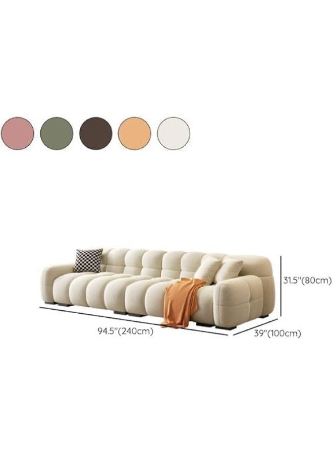 Ripple FURNITURE Ripple FURNITURE UAE Homes Standard Biscuit-Back Sofa for Living Room with Concealed Support (Brown)  - Image 2