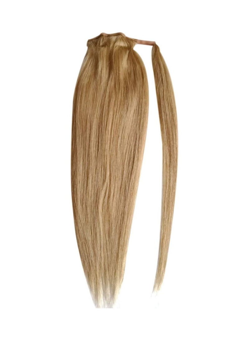 إستيل شعر الإنسان الفراولة شقراء تمديد ذيل حصان كليب في وصلات شعر ذيل حصان - Image 2