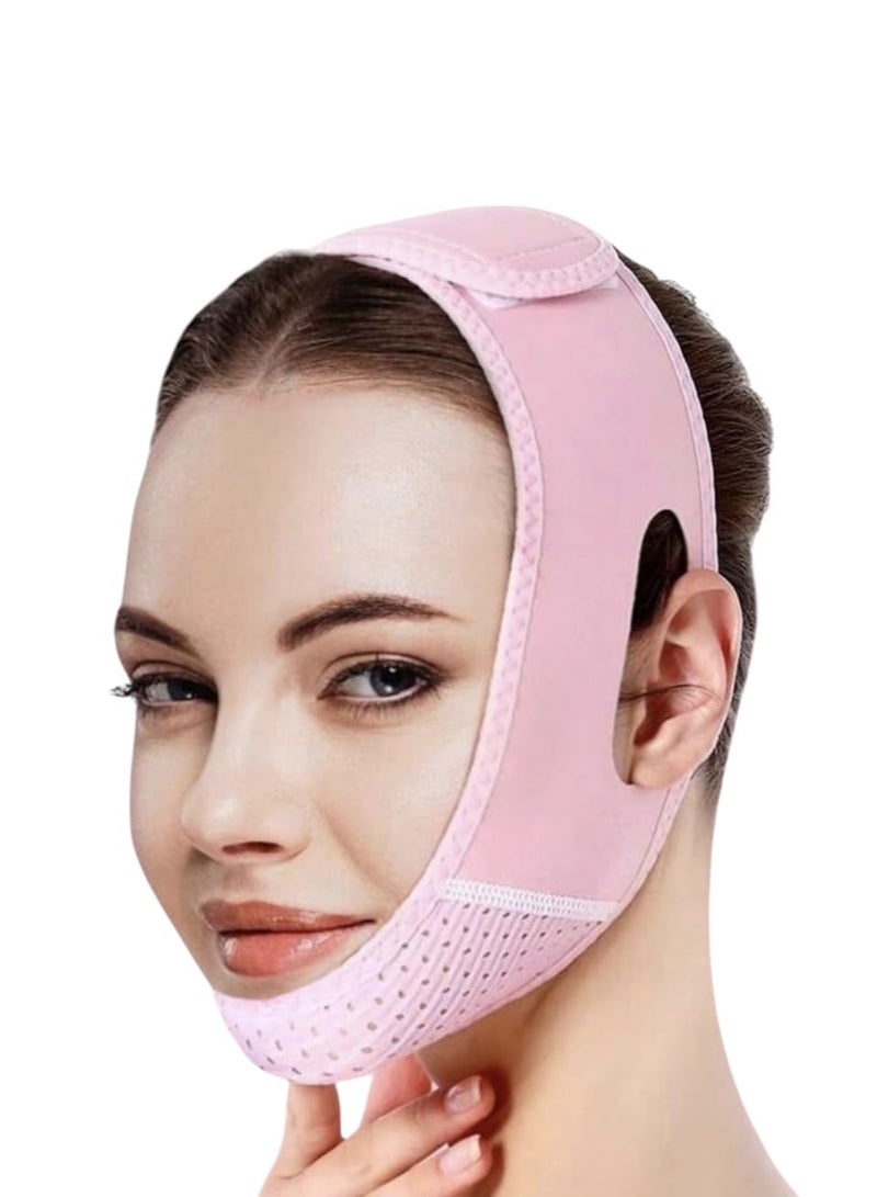 Reusable Face Mask, Jaw Line Mask, Double Chin Lifter, Chin Patch, Chin Strap, V-Shape Strap, V-Shape Sagging Mask, Perfect as a Gift for a Friend - Image 1