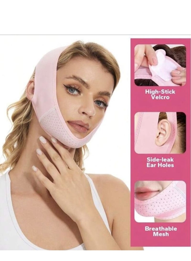 Reusable Face Mask, Jaw Line Mask, Double Chin Lifter, Chin Patch, Chin Strap, V-Shape Strap, V-Shape Sagging Mask, Perfect as a Gift for a Friend - Image 4