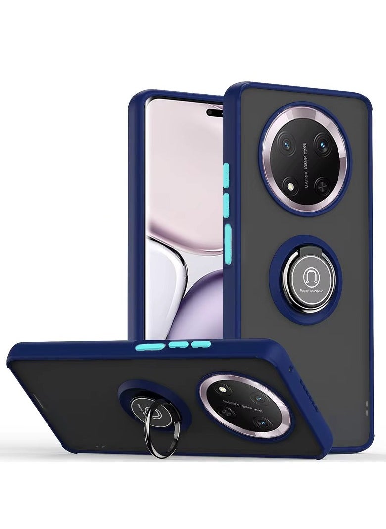 Case For Honor X9C 5G Rotational Metal Ring Grip Kickstand Cover Magnetic Car Mount Holder Case Shockproof Anti Fingerprint Case for Honor X9C 5G  - Image 1