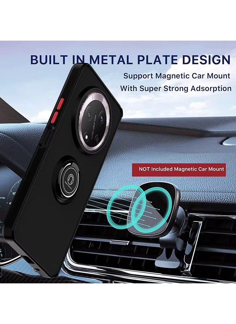 Case For Honor X9C 5G Rotational Metal Ring Grip Kickstand Cover Magnetic Car Mount Holder Case Shockproof Anti Fingerprint Case for Honor X9C 5G  - Image 2