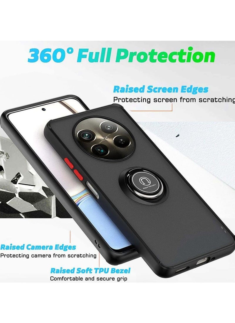 Case For Honor X9C 5G Rotational Metal Ring Grip Kickstand Cover Magnetic Car Mount Holder Case Shockproof Anti Fingerprint Case for Honor X9C 5G  - Image 4