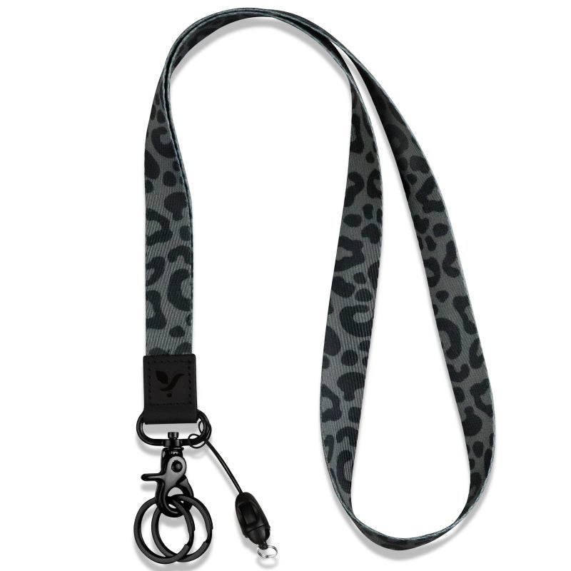 Yiflin Cool Neck Lanyard, Cute Keychain Holder for Women Men, Comfortable Long Strap with 2 Rings - Image 1