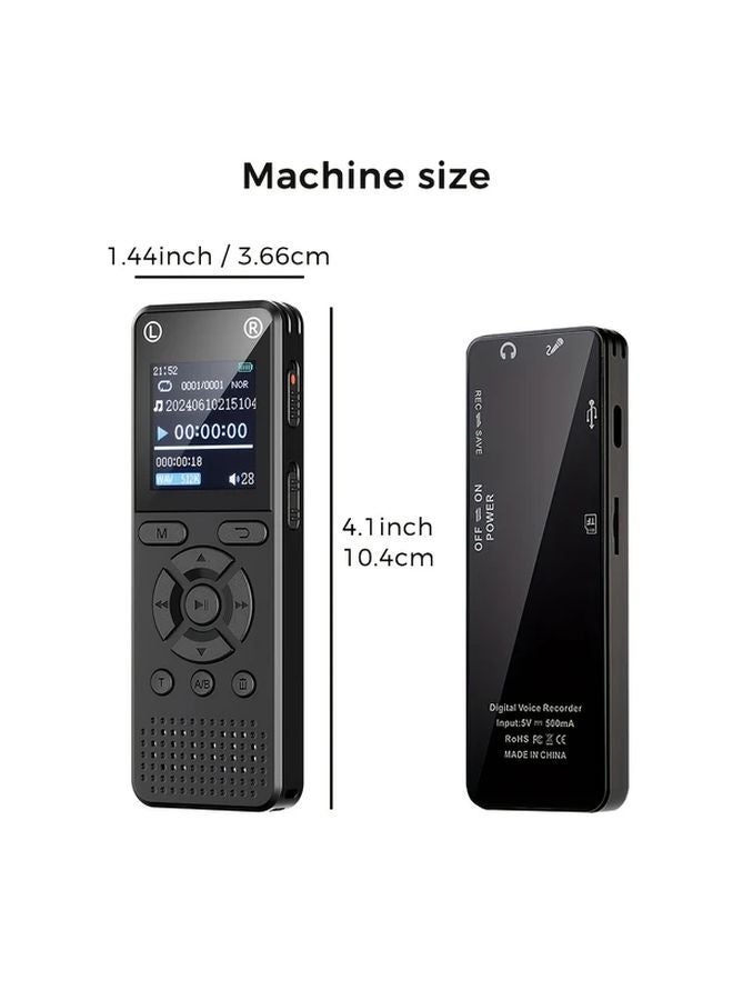 64GB Dark Gray Digital Voice Recorder Portable Audio Pen with Playback 9000 Hours Recording Noise Reduction Voice Activated A-B Loop MP3 Player for Lectures Meetings Interviews - Image 3