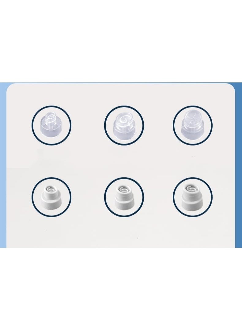 جهاز تنظيف الرؤوس السوداء والمسام للوجه - قابل لإعادة الشحن عبر منفذ USB مع 3 إعدادات للشفط و6 رؤوس قابلة للتبديل، مناسب للعناية بالبشرة في المنزل - Image 5