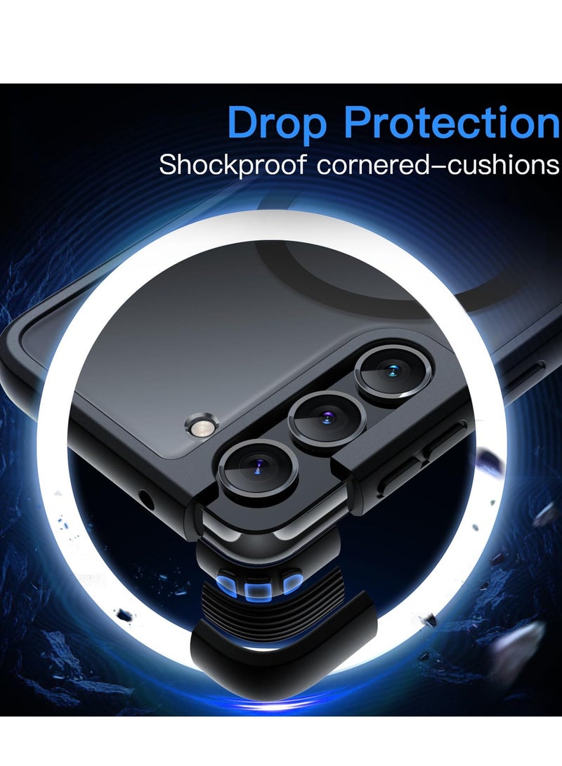 Jetech Magnetic Case For Samsung Galaxy S23 Plus 6.6 Inch Compatible With Magsafe Translucent Matte Back Shockproof Phone Cover Black - Image 4