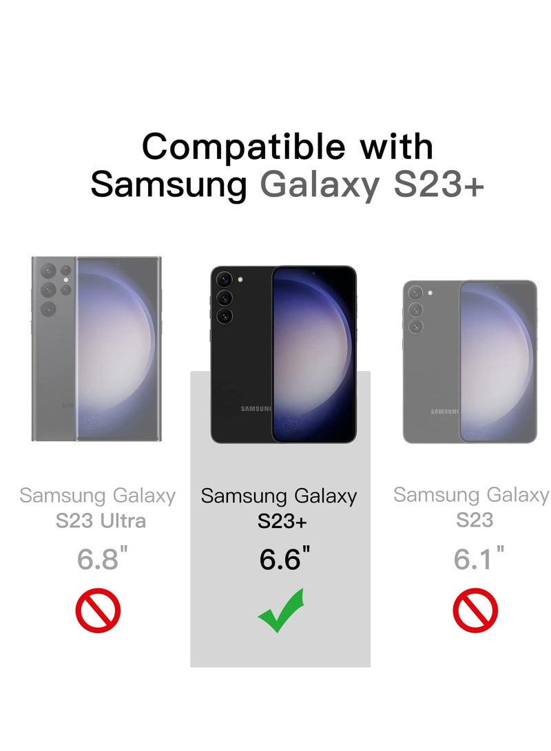 Jetech Magnetic Case For Samsung Galaxy S23 Plus 6.6 Inch Compatible With Magsafe Translucent Matte Back Shockproof Phone Cover Black - Image 2