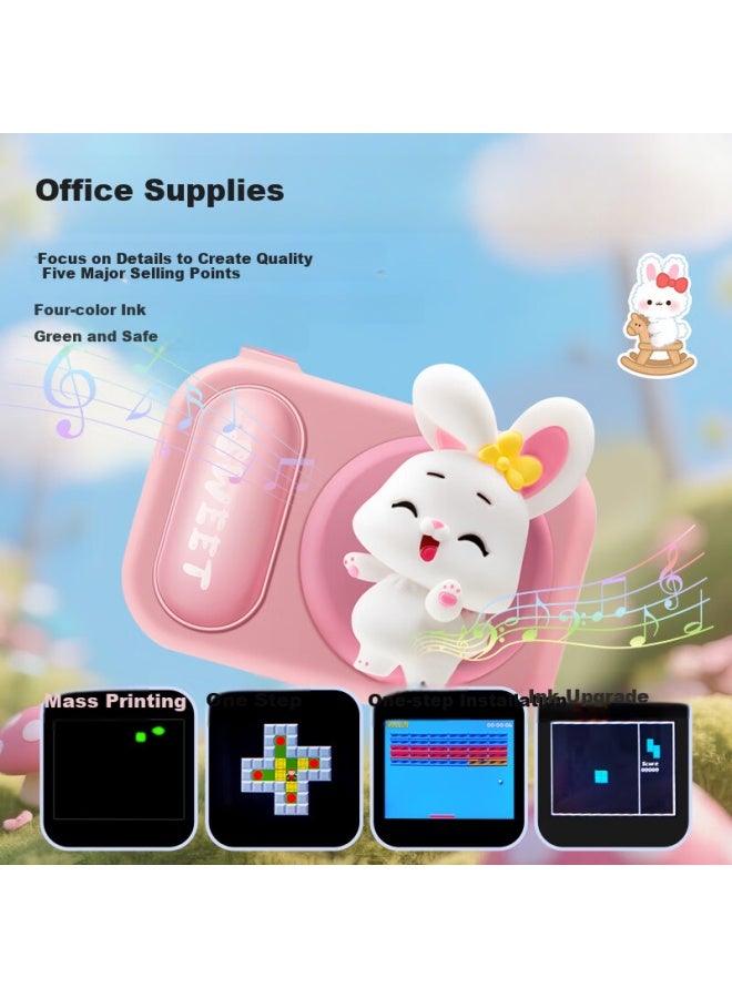 Kufire Flip Screen Children's Camera Student Digital Camera Photography Travel Special Ccd Flat Replacement Entry-level Girls Birthday Gift Children's Toy 3-6 Years Old Little Girl Girl - Image 4