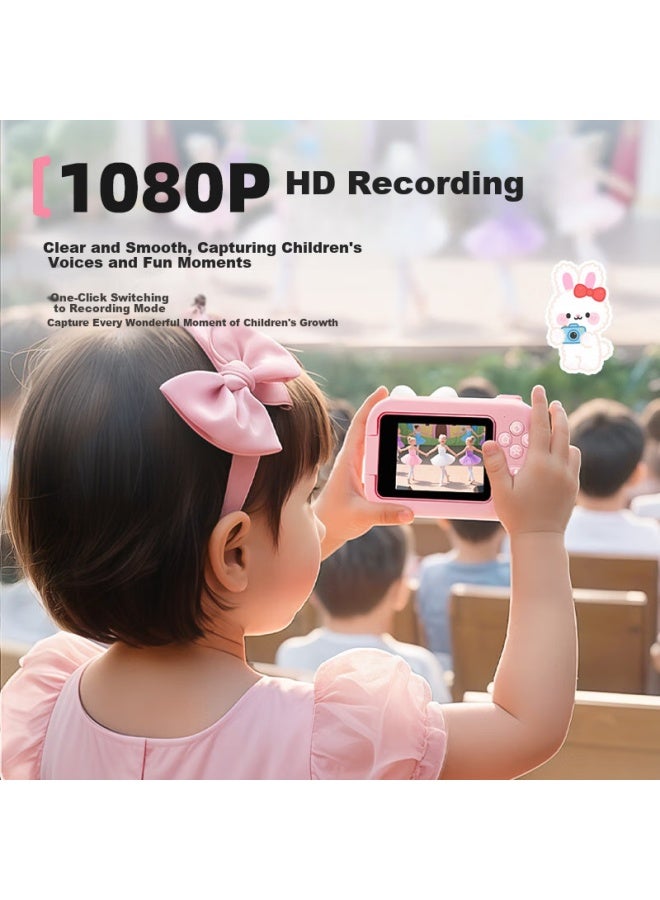 Kufire Flip Screen Children's Camera Student Digital Camera Photography Travel Special Ccd Flat Replacement Entry-level Girls Birthday Gift Children's Toy 3-6 Years Old Little Girl Girl - Image 3