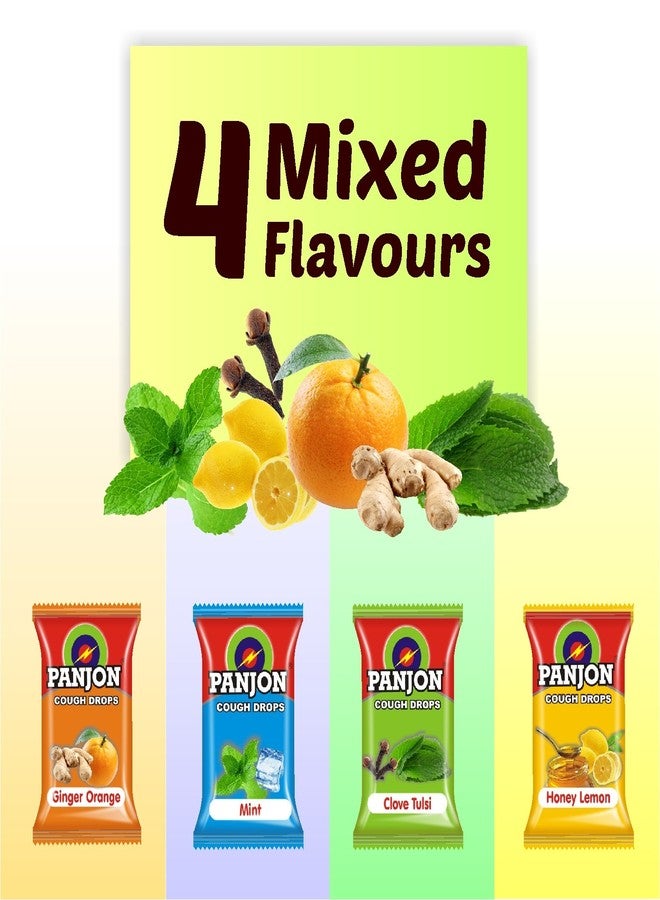 Swad Panjon Cough Drops Mixed Candies Jar, Ginger Orange, Clove Tulsi, Mint and Honey Lemon, 200 Candies - Image 3