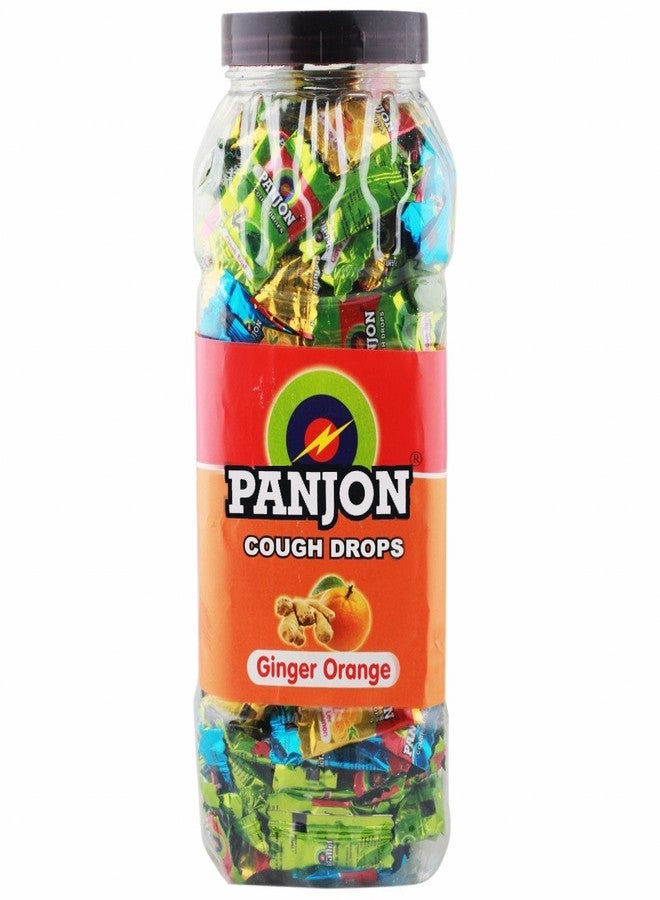 Swad Panjon Cough Drops Mixed Candies Jar, Ginger Orange, Clove Tulsi, Mint and Honey Lemon, 200 Candies - Image 1