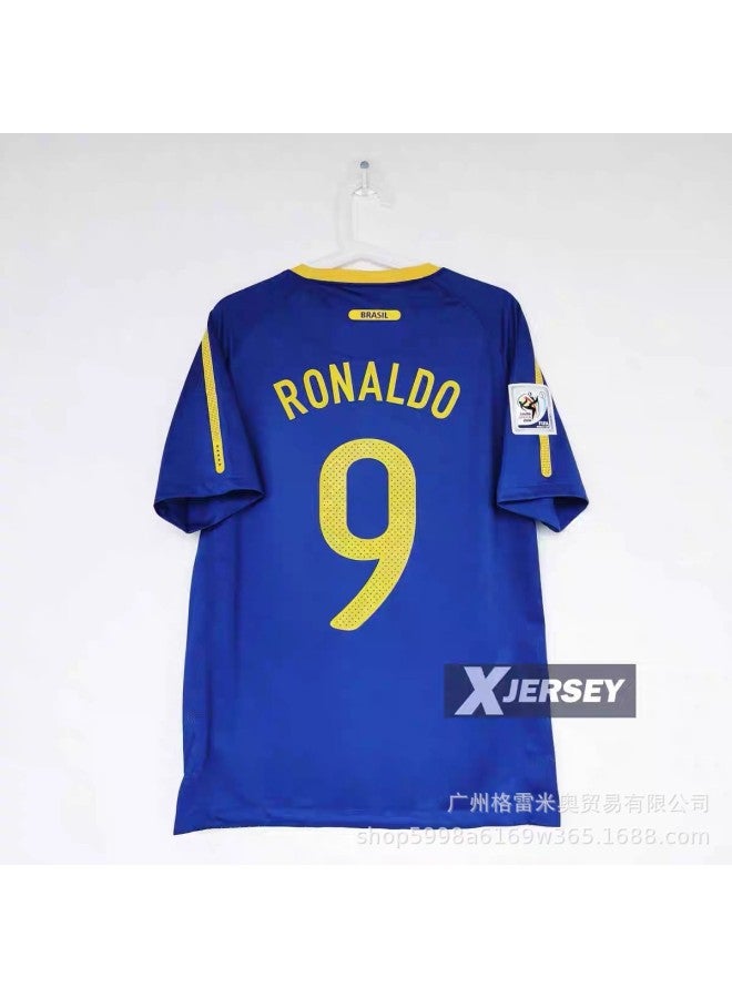 2010 Brazil Away No. 9 Star Adds Armband Football Jersey - Image 1