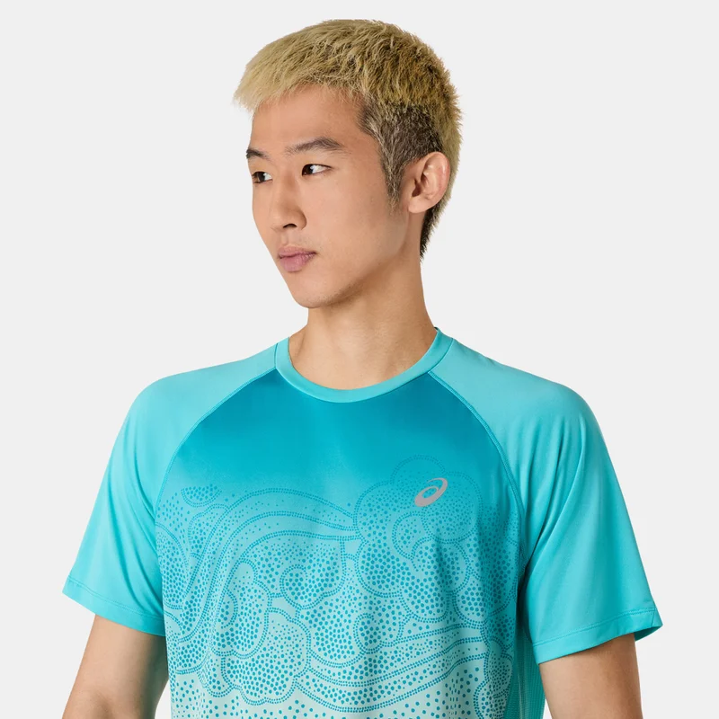 Asics Blue Men's Road Fade Running Top for Men | Best Price UAE