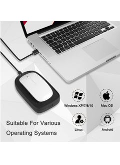 KASTWAVE محرك الماوس جيجلر، جهاز تحريك الماوس غير القابل للاكتشاف لإيقاظ الكمبيوتر المحمول، جهاز تهزهز الماوس الميكانيكي مع منفذ USB خالي من محرك الأقراص، محاكاة حركة الماوس العشوائية التلقائية، يحافظ على نشاط الكمبيوتر  - Image 2