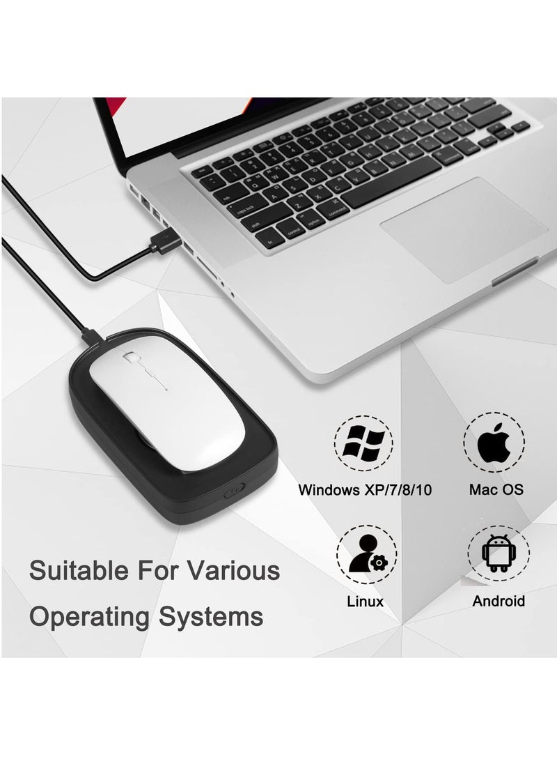 KASTWAVE - محرك الماوس جيجلر، جهاز تحريك الماوس غير القابل للاكتشاف لإيقاظ الكمبيوتر المحمول، جهاز تهزهز الماوس الميكانيكي مع منفذ USB خالي من محرك الأقراص، محاكاة حركة الماوس العشوائية التلقائية، يحافظ على نشاط الكمبيوتر - Image 1