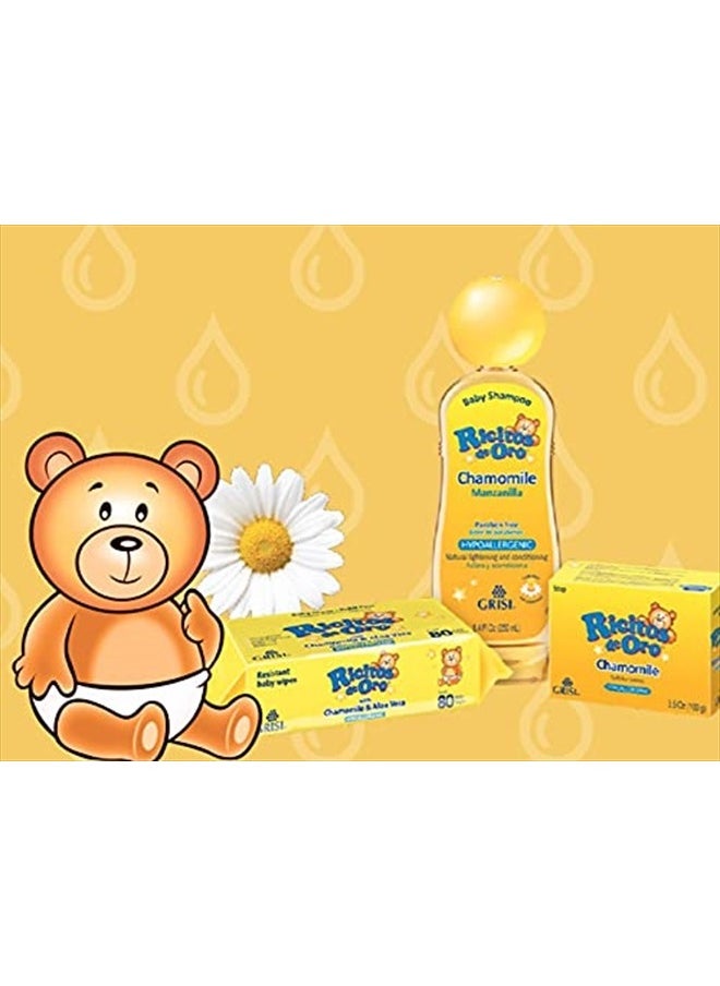 Ricitos de Oro - Baby Wipes, Chamomile and Aloe Vera Refillable Baby Wipes, Moisturize and Clean Baby, Lightly Scented, Hypoallergenic, Alcohol-Fee, 6-Pack of 80 wipes each one (480 wipes) - Image 1