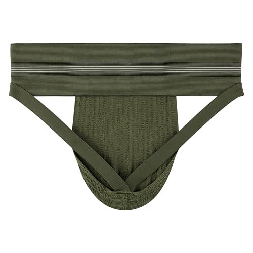 GYM Mens Old School Jockstrap (Large, Army, 1-Pack) - Image 4