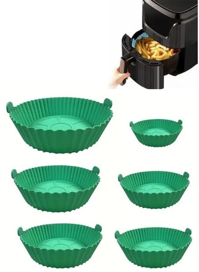 6pcs - Heat Resistant Non-Stick Reusable Air Fryer Basket Liners for Air Fryer Oven - Image 1