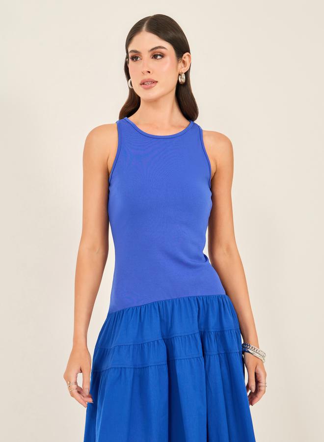 Styli Blue Tiered Dress  - Image 3