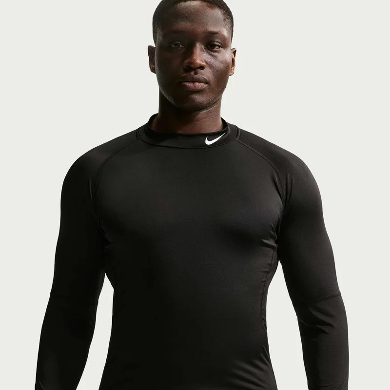 Nike Black Men's Pro Dri-FIT Fitness Mock-Neck Top for Men | Best Price UAE