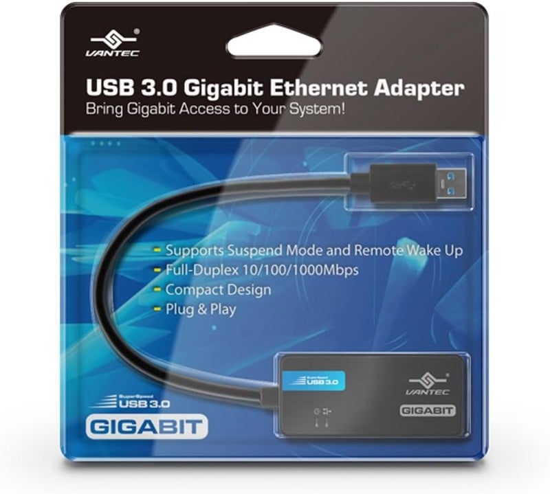 Vantec USB 3.0 Gigabit Ethernet Adapter (CB-U300GNA) - Image 1