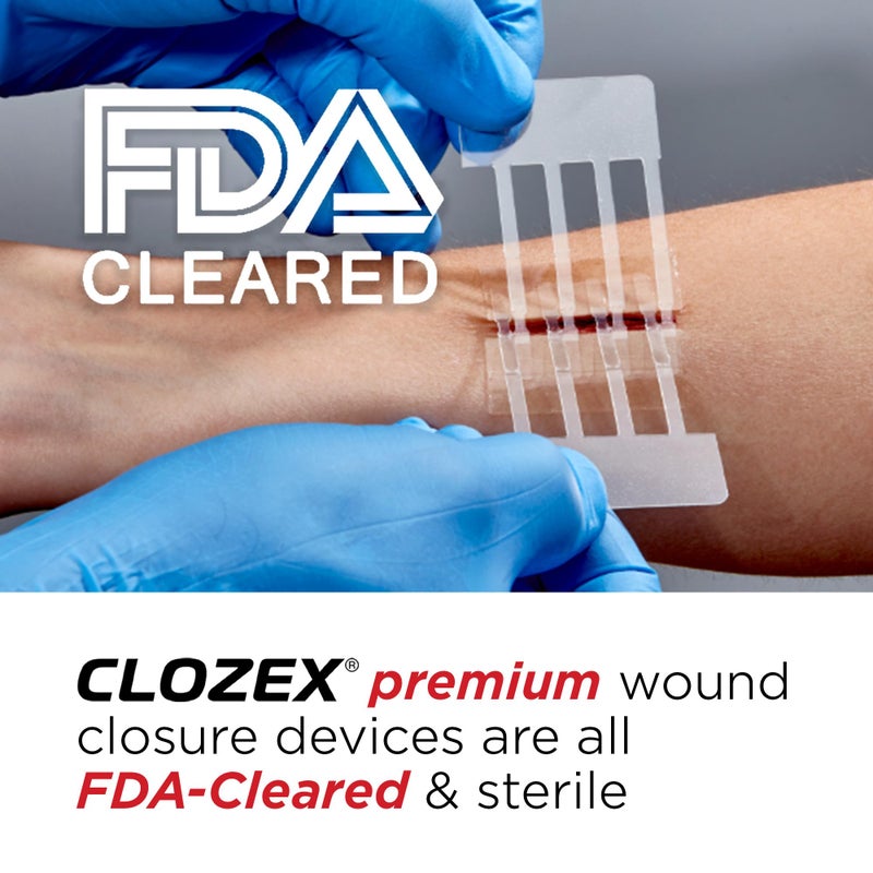 Clozex Emergency Laceration Closures - Repair Wounds Without Stitches, Skin Closure Device for 3 Individual Wounds Or Combine for Total Length of 4 1/4 Inches - Image 3