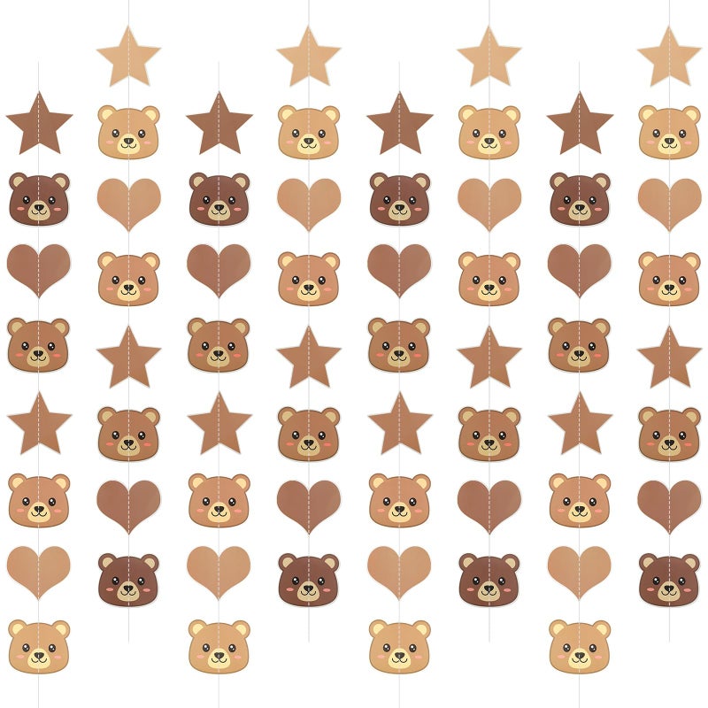 Urlax Bear Birthday Party Decorations Animal banner for Gender Reveal Birthday Wedding Baby Shower Bearly Theme Boys Girls DecorationsBrown - Image 2