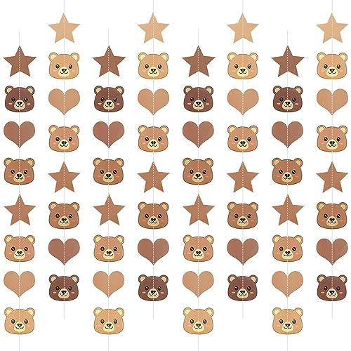 Urlax Bear Birthday Party Decorations Animal banner for Gender Reveal Birthday Wedding Baby Shower Bearly Theme Boys Girls DecorationsBrown - Image 1