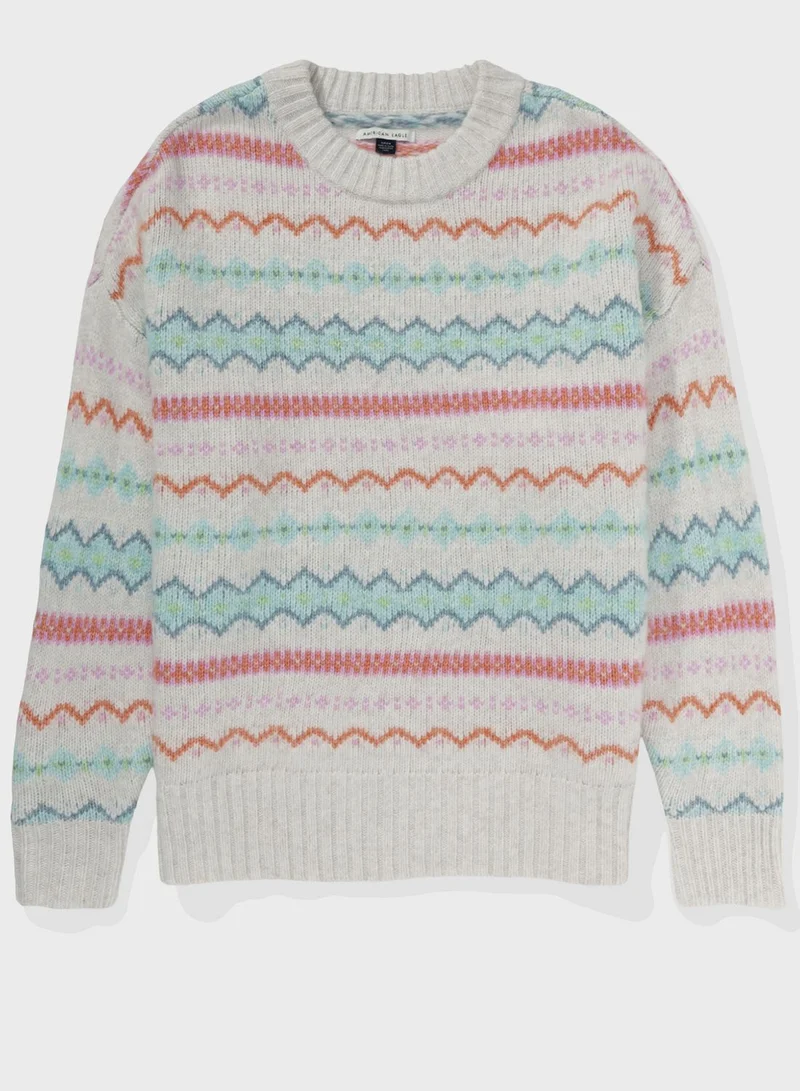 American Eagle Crew Neck Knitted Sweater