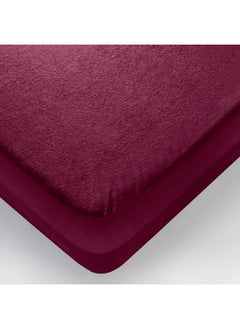 Sleepyhead Sleepyhead Bamboo Feel Terry Waterproof Mattress Protector; (72" X 48" Inches Double Size; Beetroot) - Multicolor  - Image 4