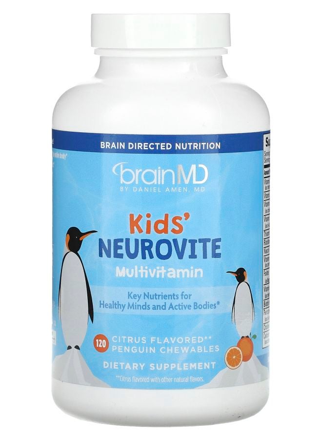 BRAINMD Kids' Neurovite  Multivitamin Citrus 120 Penguin Chewables