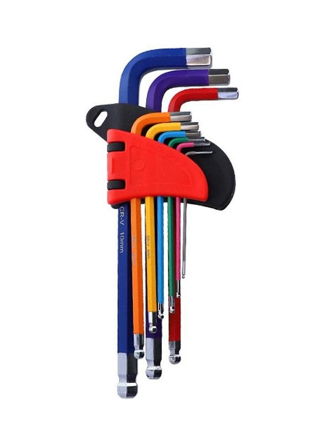 NIBEMINENT 9-Piece Long Arm Wrench Set Multicolour - Image 1