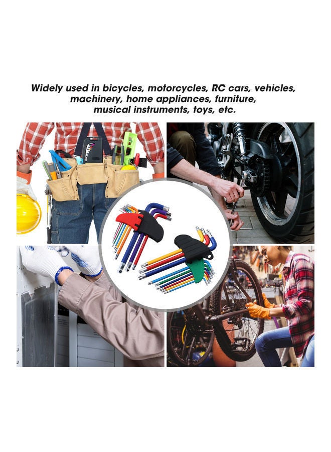 NIBEMINENT 9-Piece Long Arm Wrench Set Multicolour - Image 2