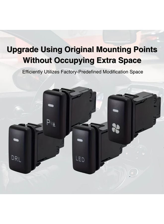 Toyota DRL Button Switch Radar Control Front Placement Non Destructive Installation - Image 4