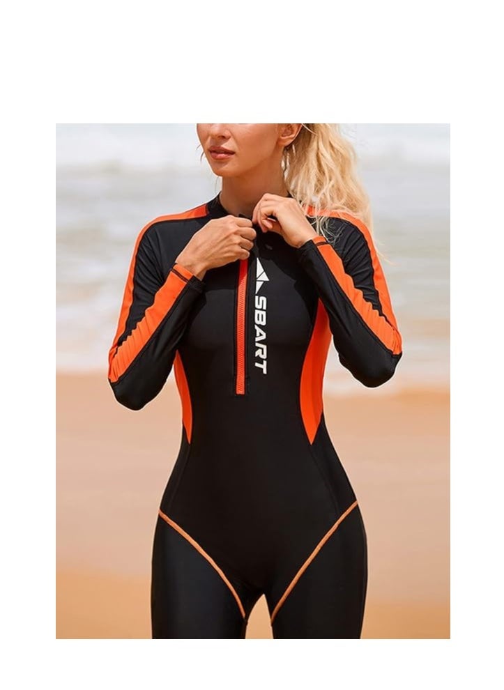 TRASSLE - Wetsuit Women Diving Suit with Front Zip, Wetsuits for Women in Cold Water Swimming Diving Snorkeling Kayaking - Image 1