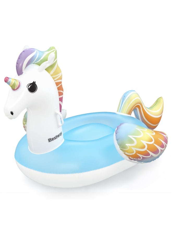 Bestway Rider Fantasy Unicorn Inflatable Ride-on 150x117cm | Pool Float | Summer Water Toy | Kids Ride-on | Pool & Beach Toy - Image 1