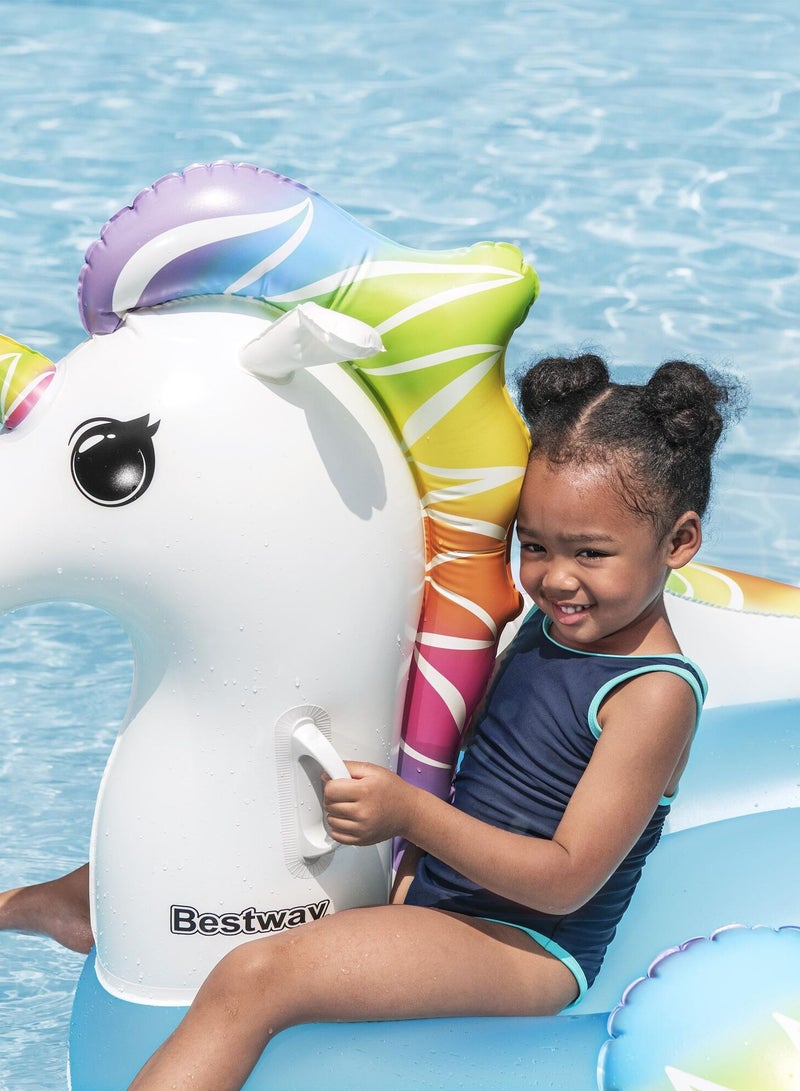 Bestway Rider Fantasy Unicorn Inflatable Ride-on 150x117cm | Pool Float | Summer Water Toy | Kids Ride-on | Pool & Beach Toy - Image 2