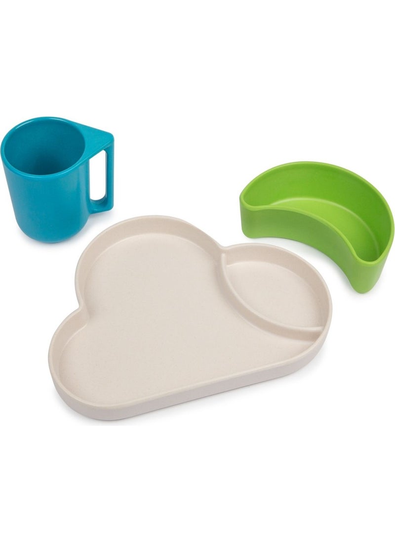 TUM TUM Tumtum Bamboo Dinnerware Set Blue / Green  - Image 2