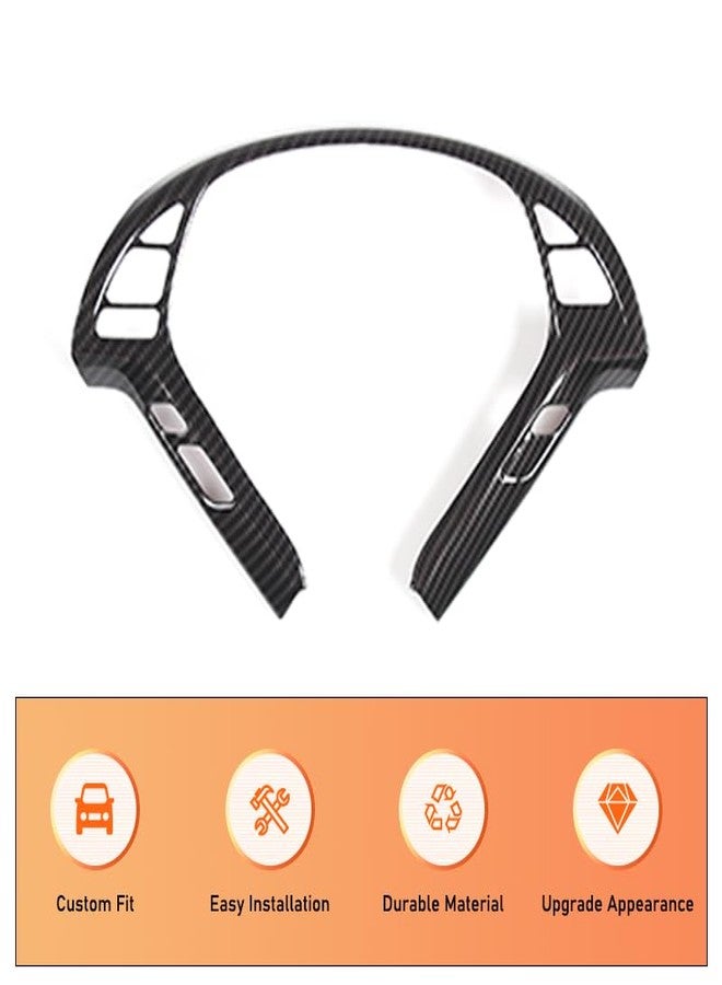 Moittellc غطاء إطار أزرار عجلة القيادة من مويتيلك متوافق مع إنفينيتي G37 موديلات 2007-2013، ملحقات تزيين إطار حماية لوحة عجلة القيادة (نمط ألياف الكربون) - Image 5